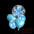 5pcs/lot Baby Boy Girl Bear bubble balloons Transparent Ball in Ball with Heart Baby Shower Birthday Party Decorations