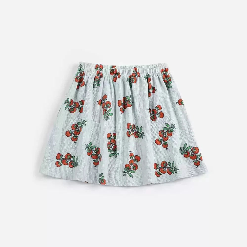 Fashion Girls Dress  Countryside Style Summer Flower Printed Fashion Dresses Baby Kids Skirts Series Outfit Clothing