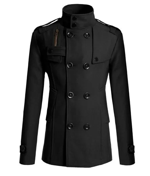 Medieval Coat Man New Men Wool Overcoat For Male Suit Woolen Windbreaker Coats Outer Wear Clothing Detective Cosplay Costumes
