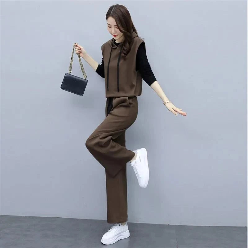 Fashionable Casual Women's Set  Autumn New Style Elegant Youthful Slimming Leisure Sports Ensemble Direct Sale at Low Price