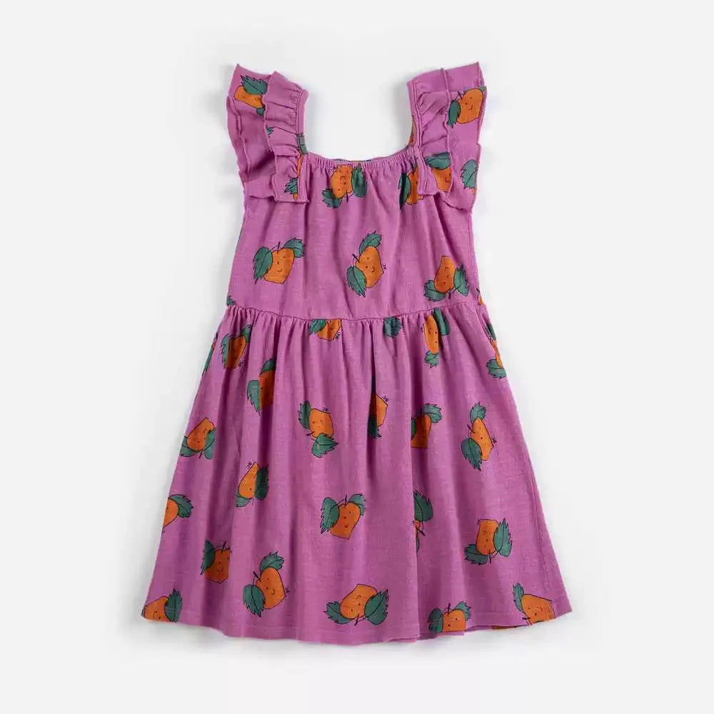 Fashion Girls Dress  Countryside Style Summer Flower Printed Fashion Dresses Baby Kids Skirts Series Outfit Clothing
