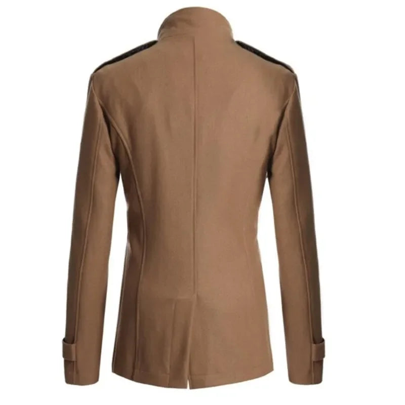 Medieval Coat Man New Men Wool Overcoat For Male Suit Woolen Windbreaker Coats Outer Wear Clothing Detective Cosplay Costumes