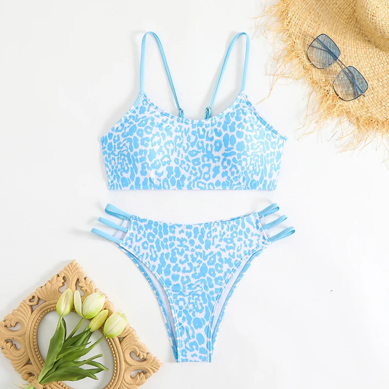 Sexy Leopard Micro Bikini 2025 Women Swimsuit Female Swimwear High Waist Bikinis Sets Bandeau Beach Wear Bathing Suit