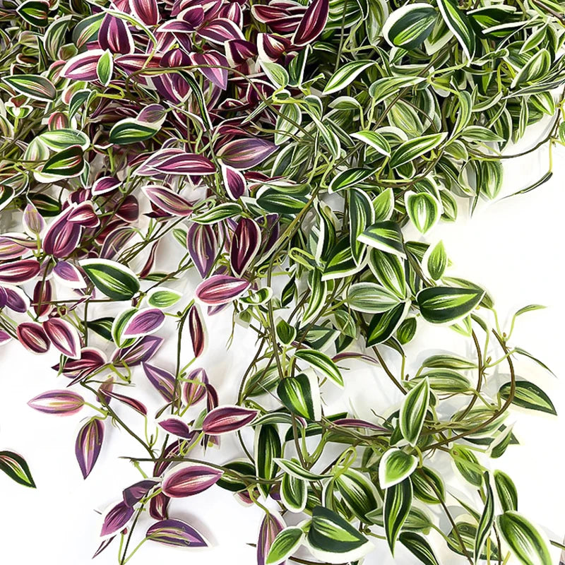 75cm Long Artificial Vines Leaves Fake Hanging Plants Silk Tree Leafs Green Bamboo Winding Rattan For Home Garden Wedding Decor