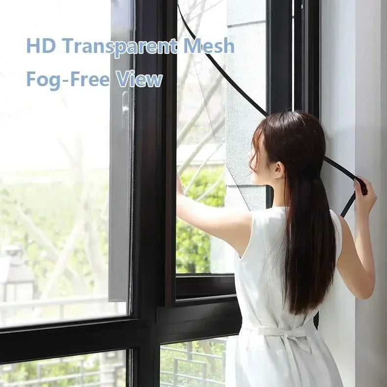 Customizable Size Window Screen No Drilling Removable Reusable Anti-mosquito Window Net mosquito Mesh insect proof for windows ﻿