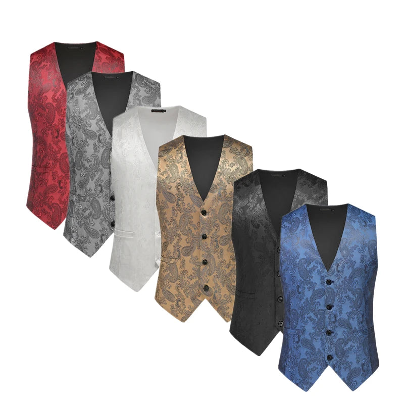 Men's Suit Vests: Solid-Color and Printed Vests for Weddings and Proms—Men's Evening Wear