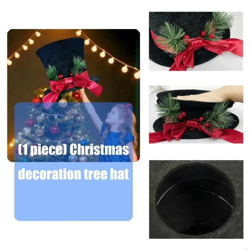Christmas Tree Top Decoration Elegant Soft Washable Cloth Materials Quick Assembly Festival Home Ornament KXRE