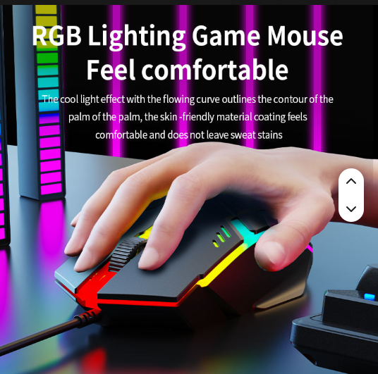 Lightweight 435g Keyboard & Mouse Set – 105 Keys, Colorful Backlit