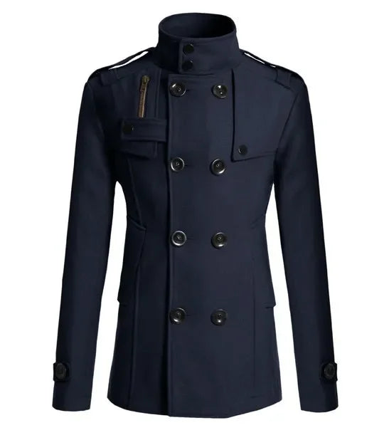 Medieval Coat Man New Men Wool Overcoat For Male Suit Woolen Windbreaker Coats Outer Wear Clothing Detective Cosplay Costumes