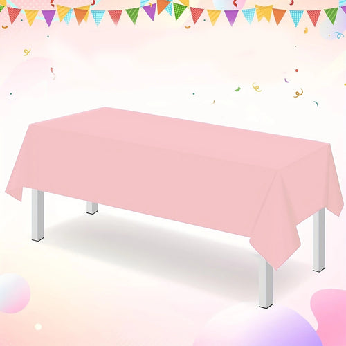 183×137cm Solid Pink Tablecovers Plastic Tablecloth for Wedding Decoration Girls Adult Birthday Party Supplies Table Decor
