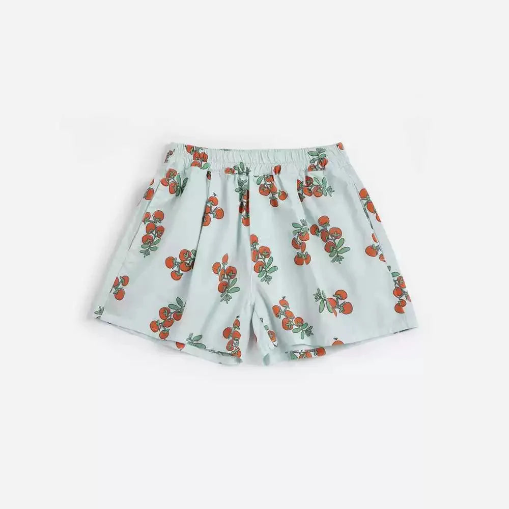 Fashion Girls Dress  Countryside Style Summer Flower Printed Fashion Dresses Baby Kids Skirts Series Outfit Clothing